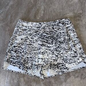 Black and White Patterned Shorts